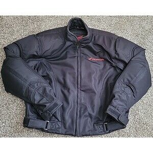 Honda Motorcycle Padded Jacket Men XL Rider Collection Intersport Black EUC